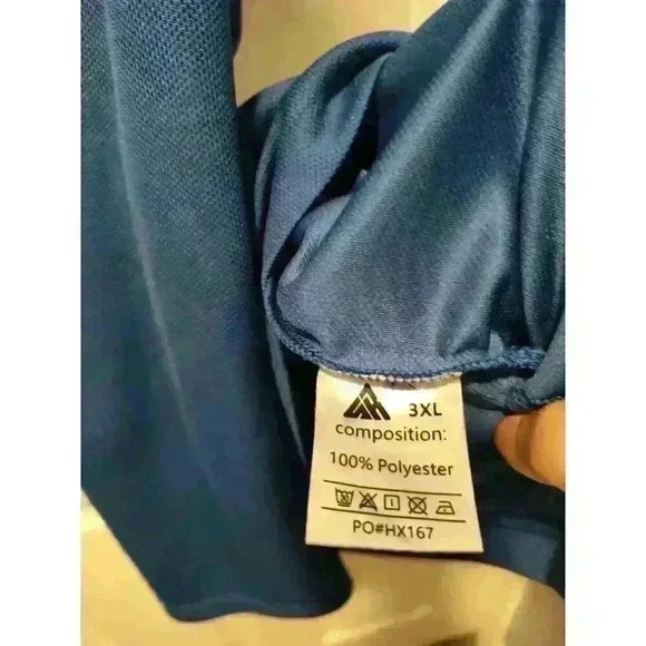 Outsideca‎ Men’s 3XL Tactical Short Sleeve Polo Shirt, Blue With Arm Pocket - Picture 6 of 6